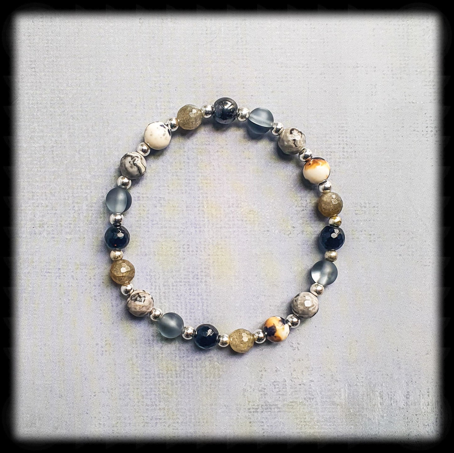 Harmony Stone Bracelet with Silver Beads