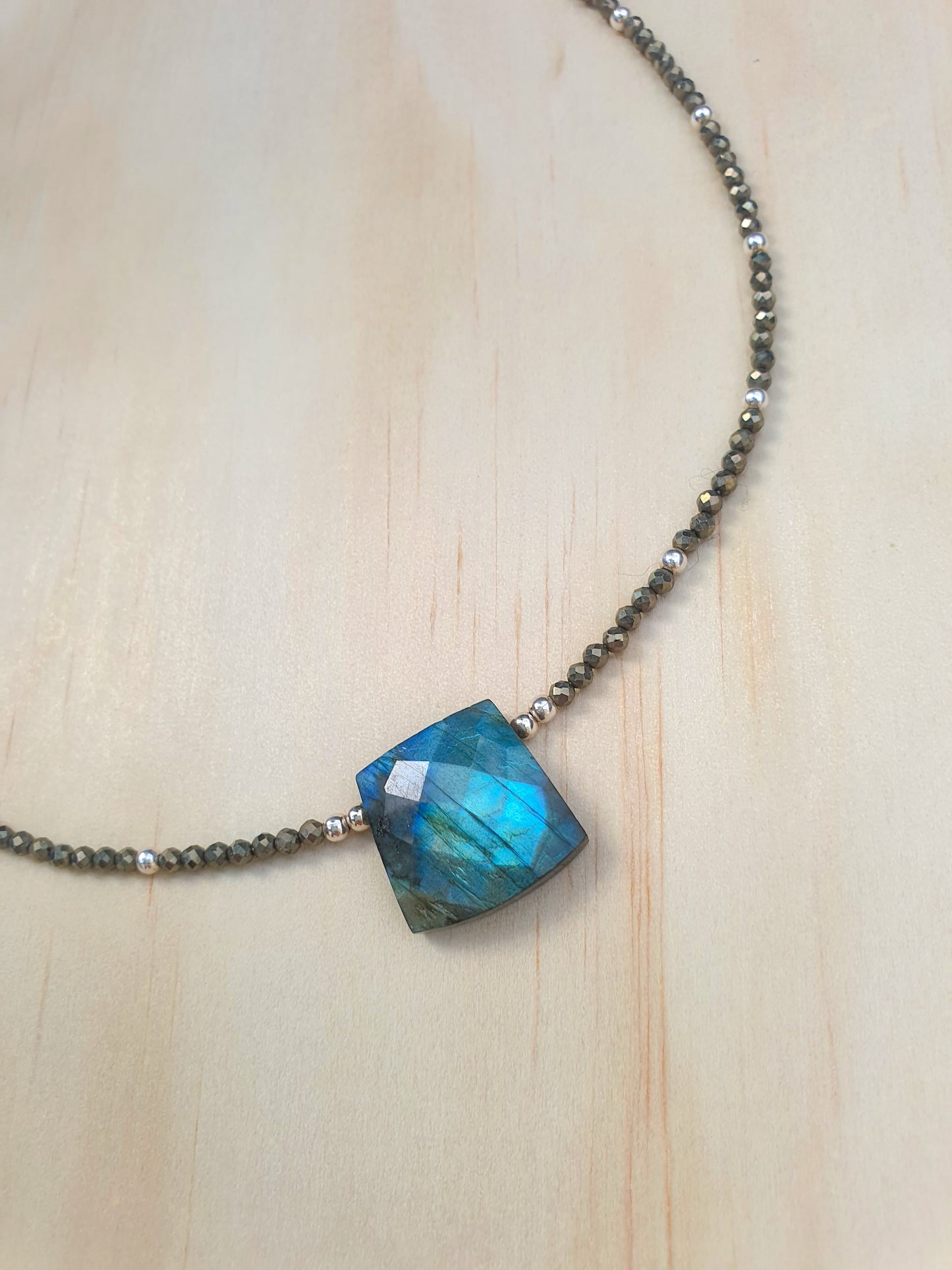 Labradorite Luxe - Pyrite Collar