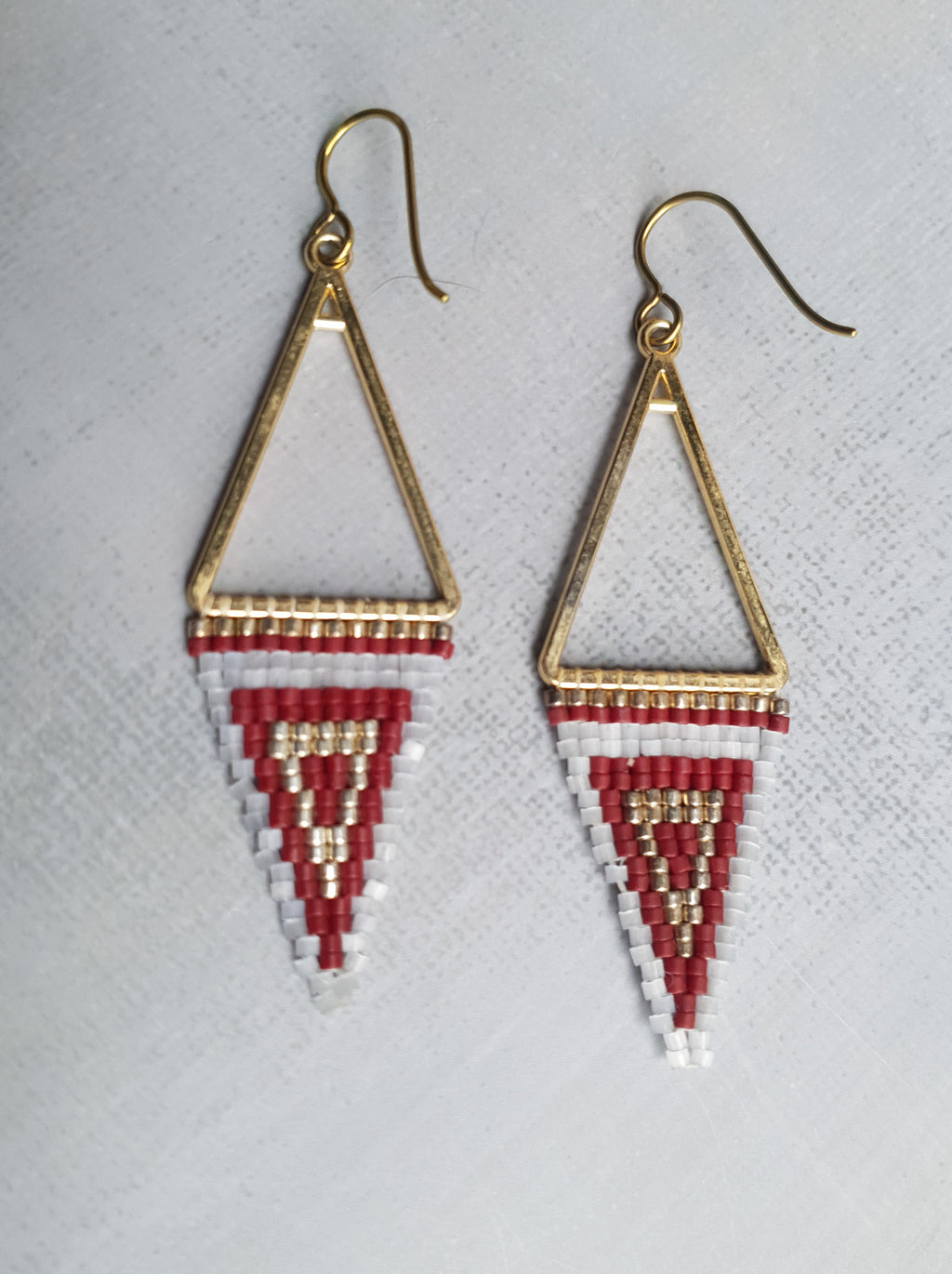 Triple Tone Diamond Symphony Drops - Blue, Maroon & Gold