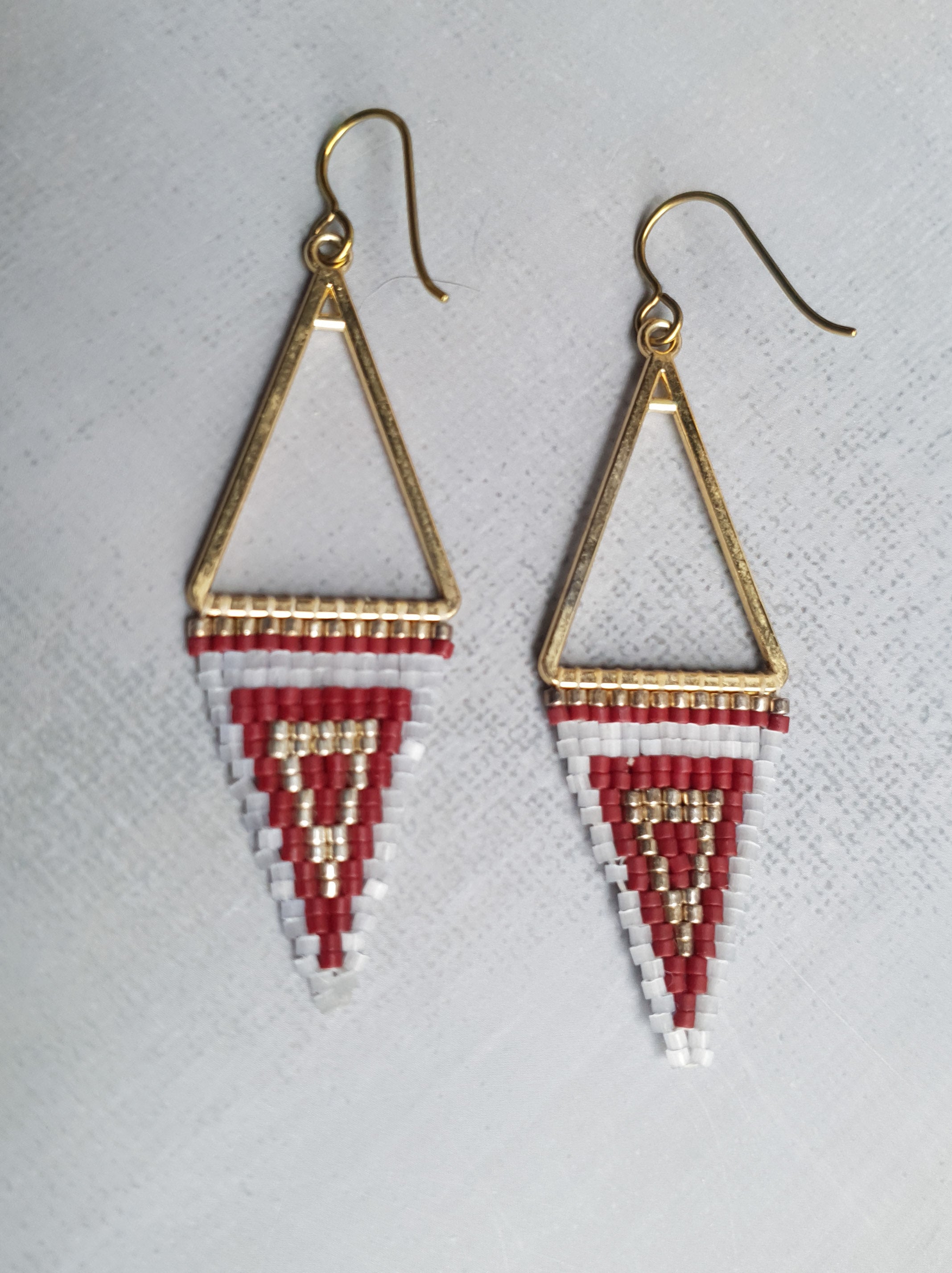 Triple Tone Diamond Symphony Drops - Blue, Maroon & Gold