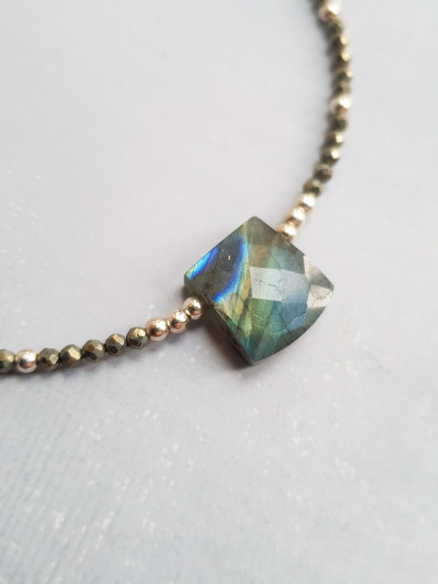 Labradorite Luxe - Pyrite Collar