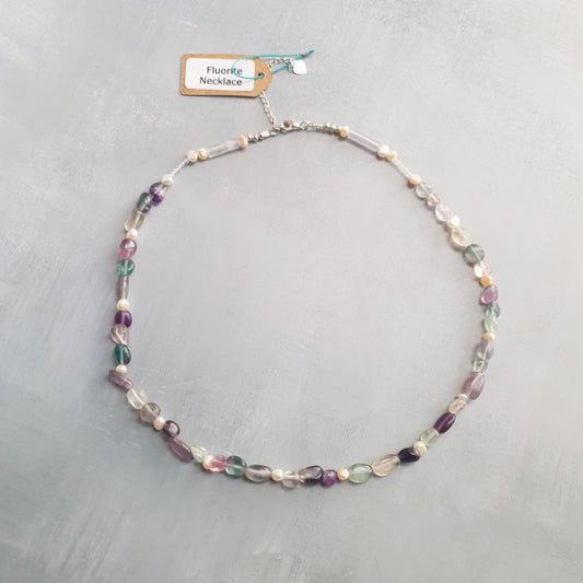 Pearl & Fluorite Harmony Necklace