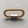 Gold Freedom Lock Carabiner Clasp