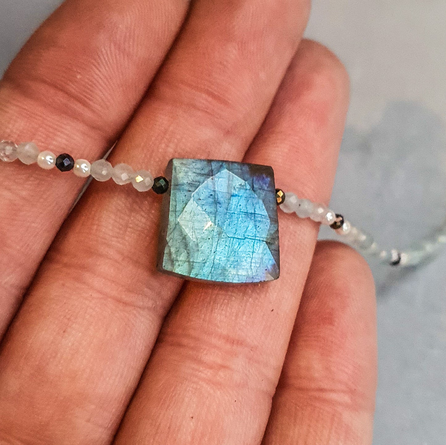 Celestial Aurora Labradorite Collar