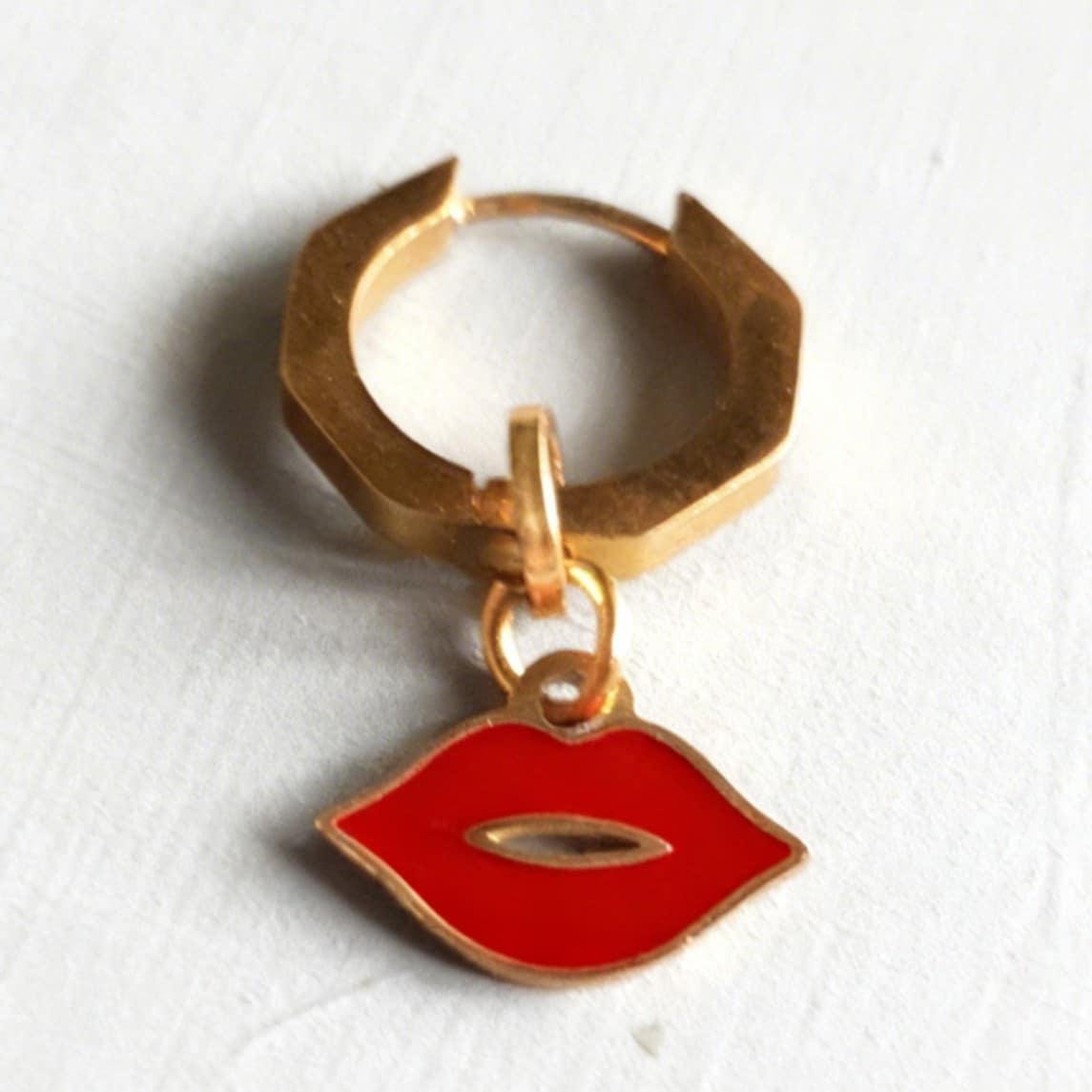 Rebel Lips Statement Hex Huggie