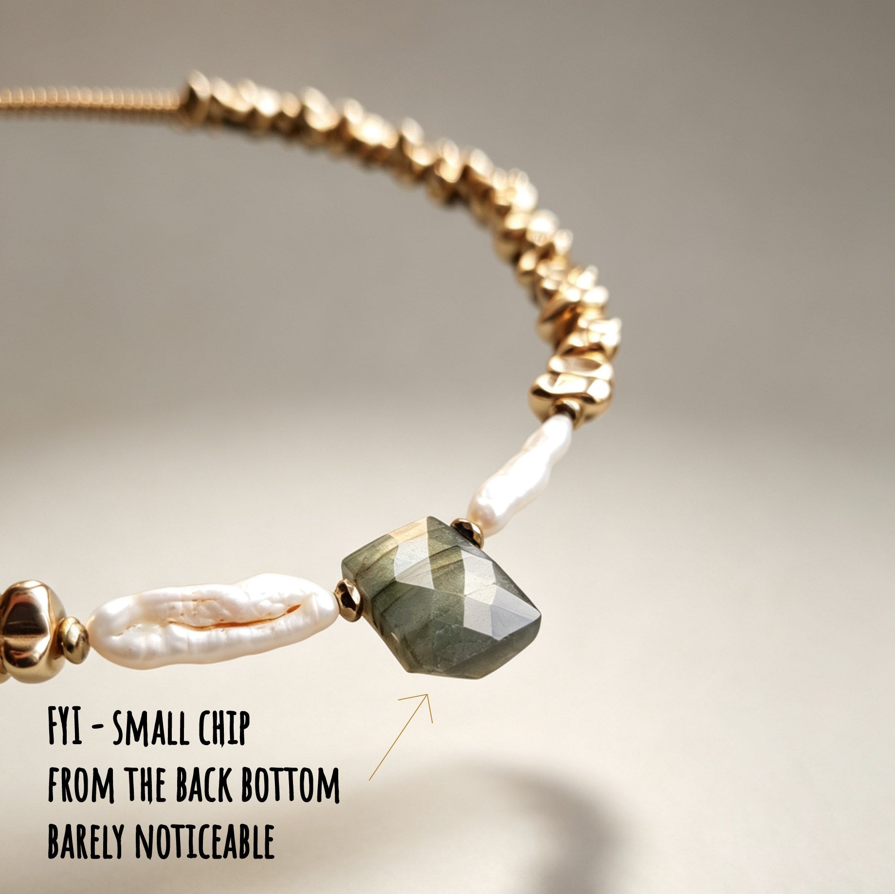 Chunky Golden Hematite with Labradorite Necklace III