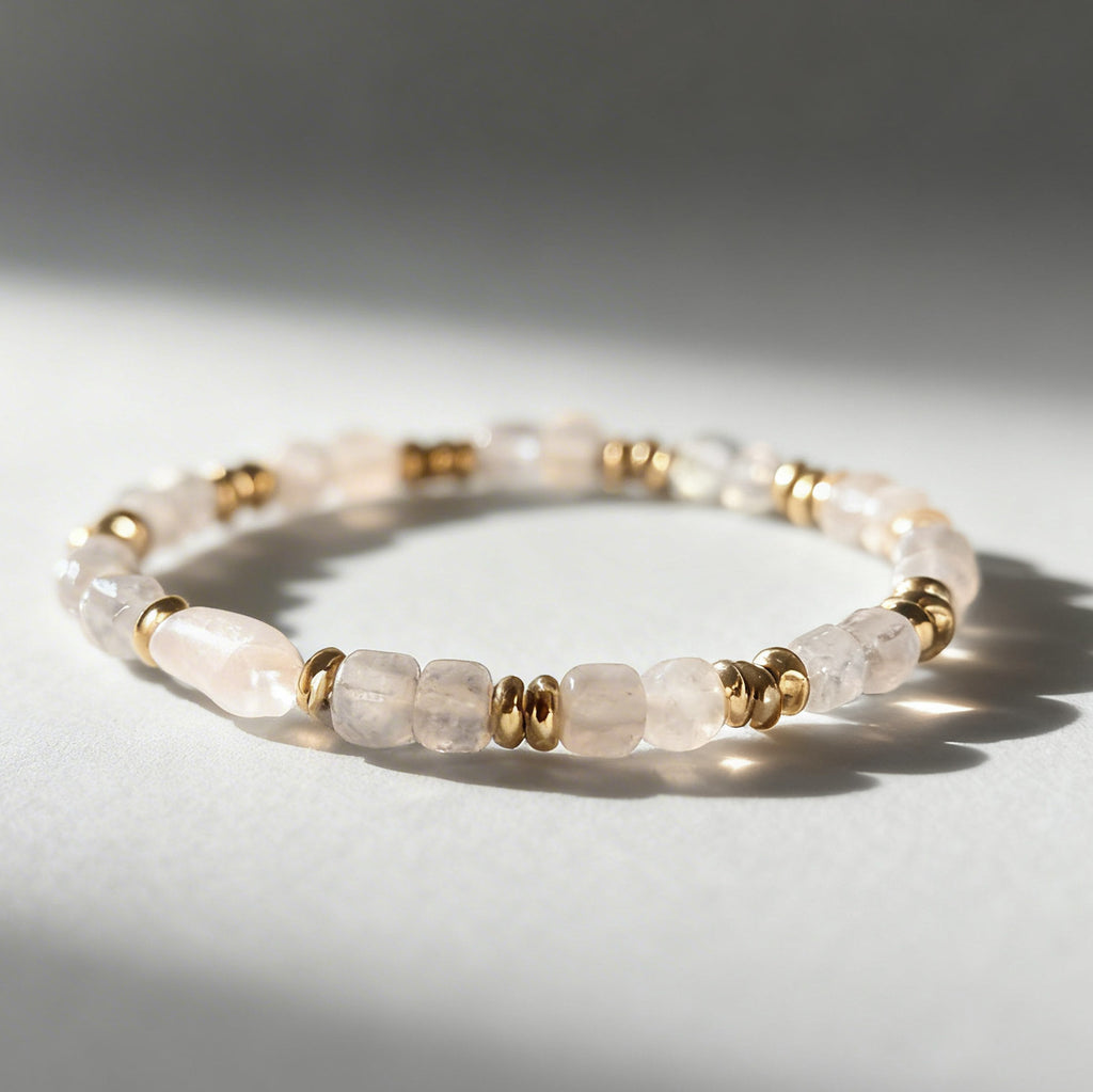 Delicate Labradorite, Freshwater Pearl and Pyrite Bracelet