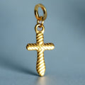 Still Cross Charm Gold