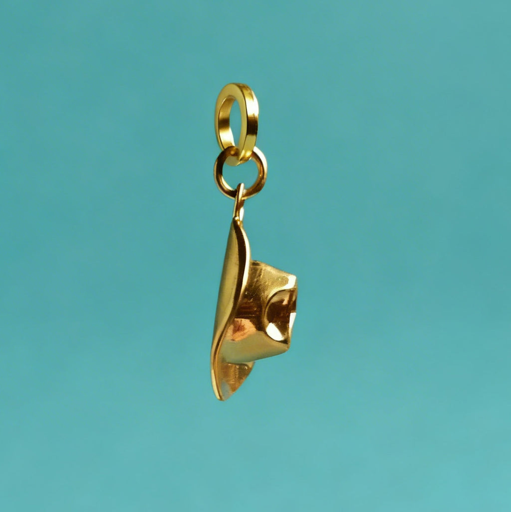 Gold Cowboy Hat Charm