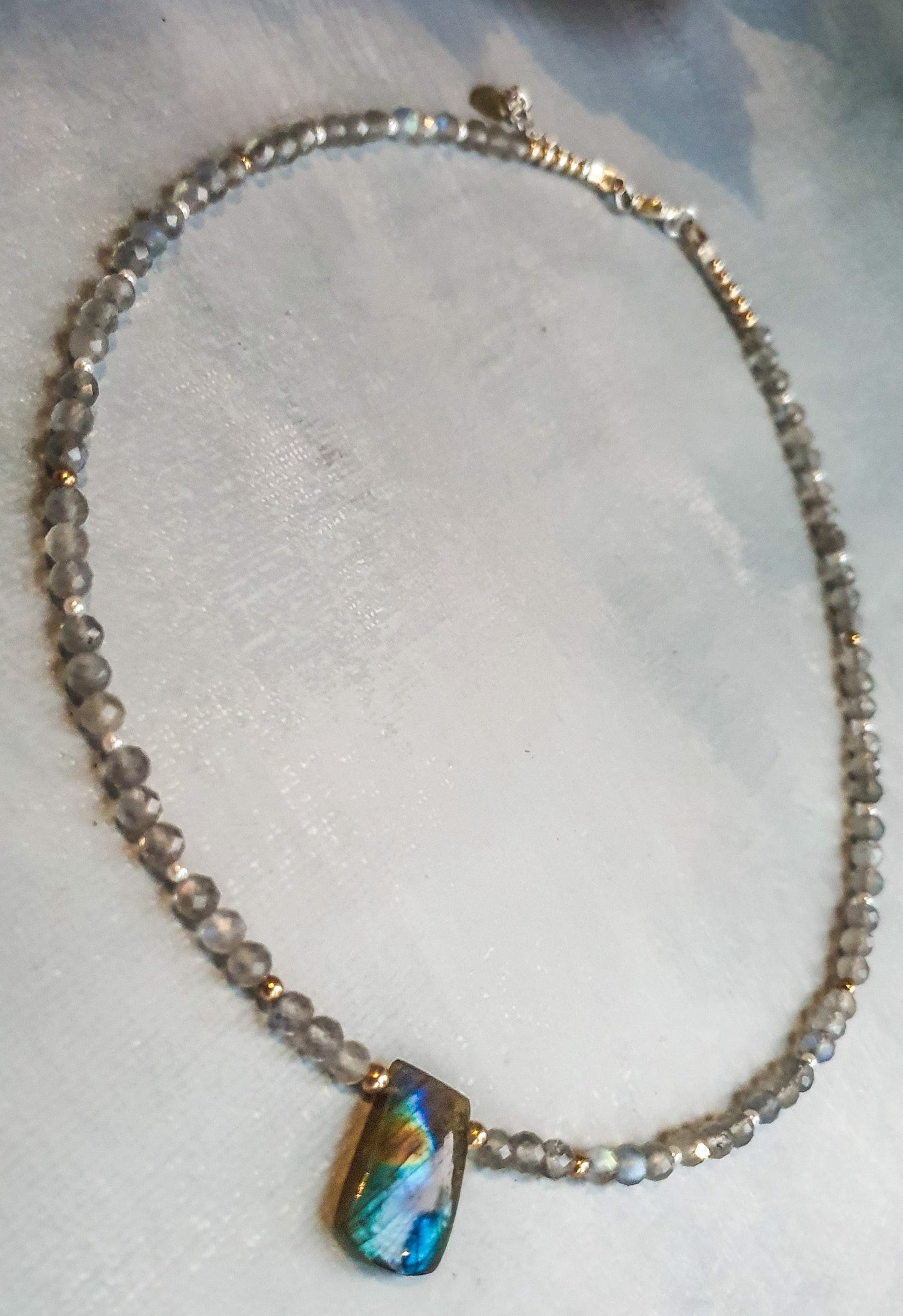 Azure Glow Labradorite Princess Necklace