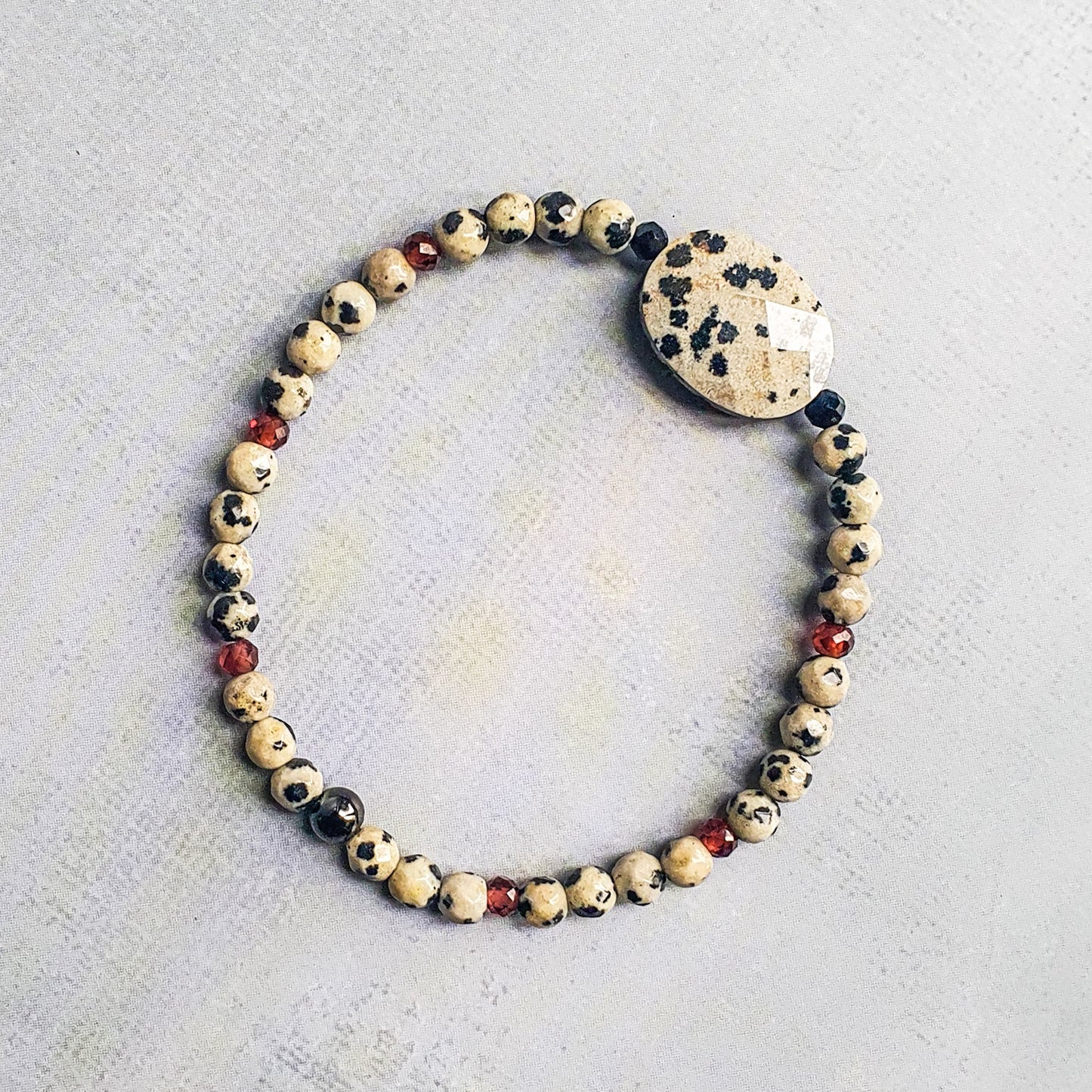 Jasper Dalmatian Spirit Bracelet