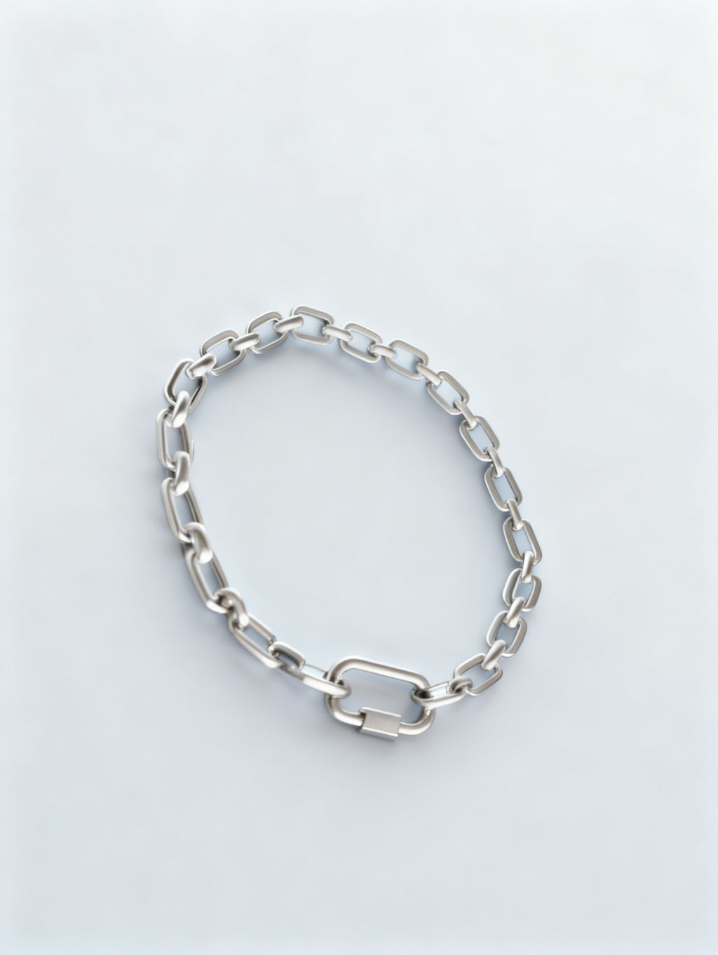 Silver Link Chain Bracelet with Freedom Lock