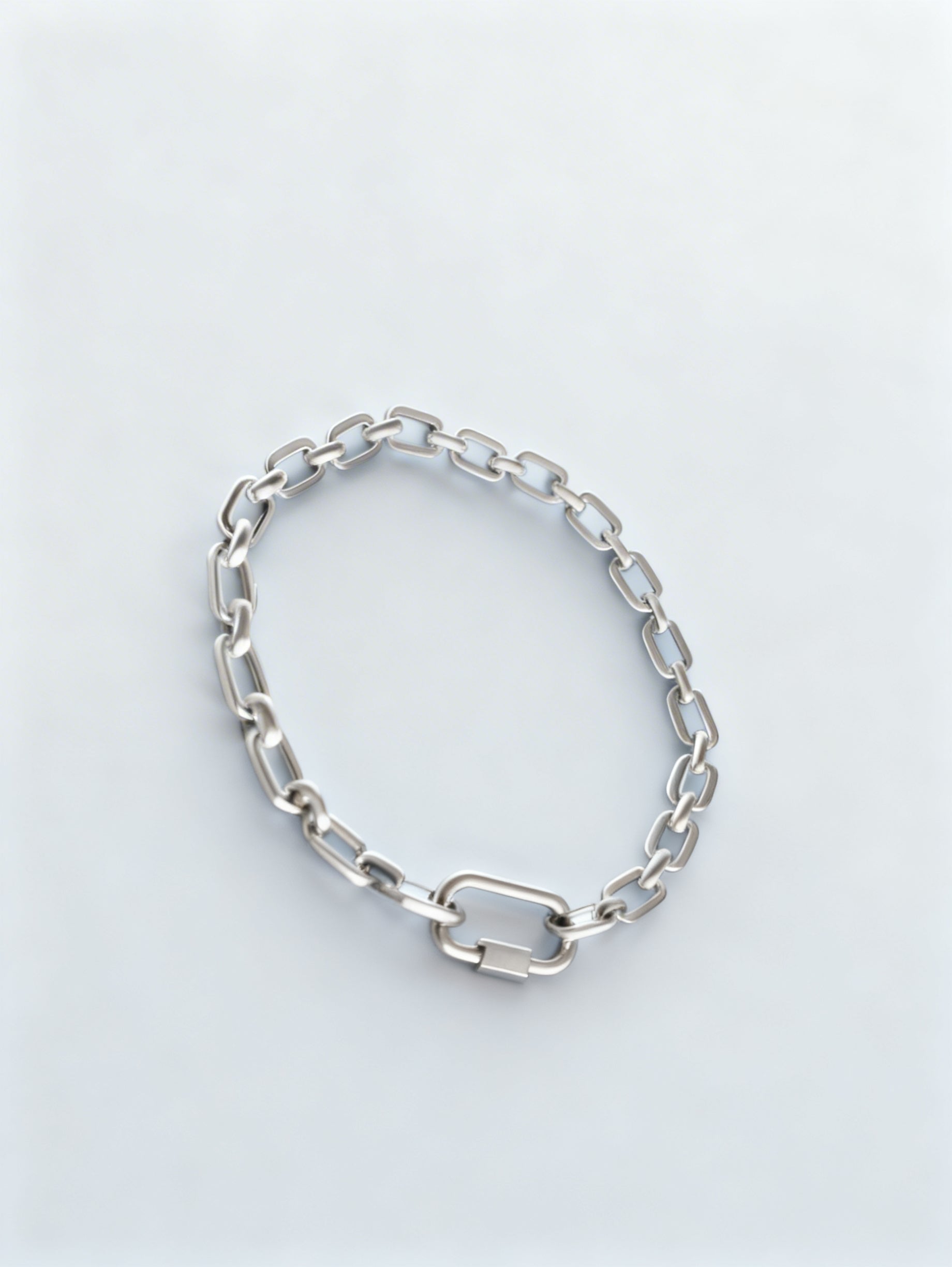 Silver Link Chain Bracelet with Freedom Lock