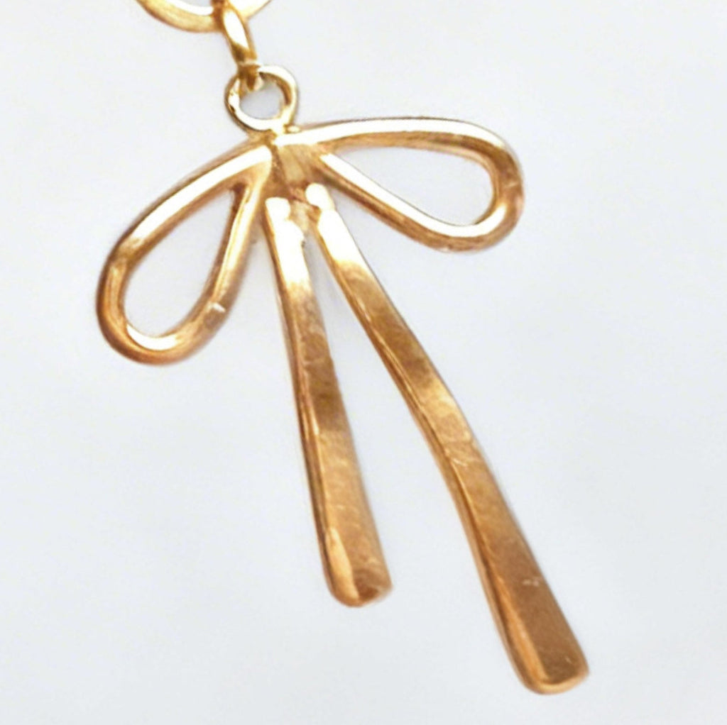 Statement Gold Bow Large Hoop Huggy