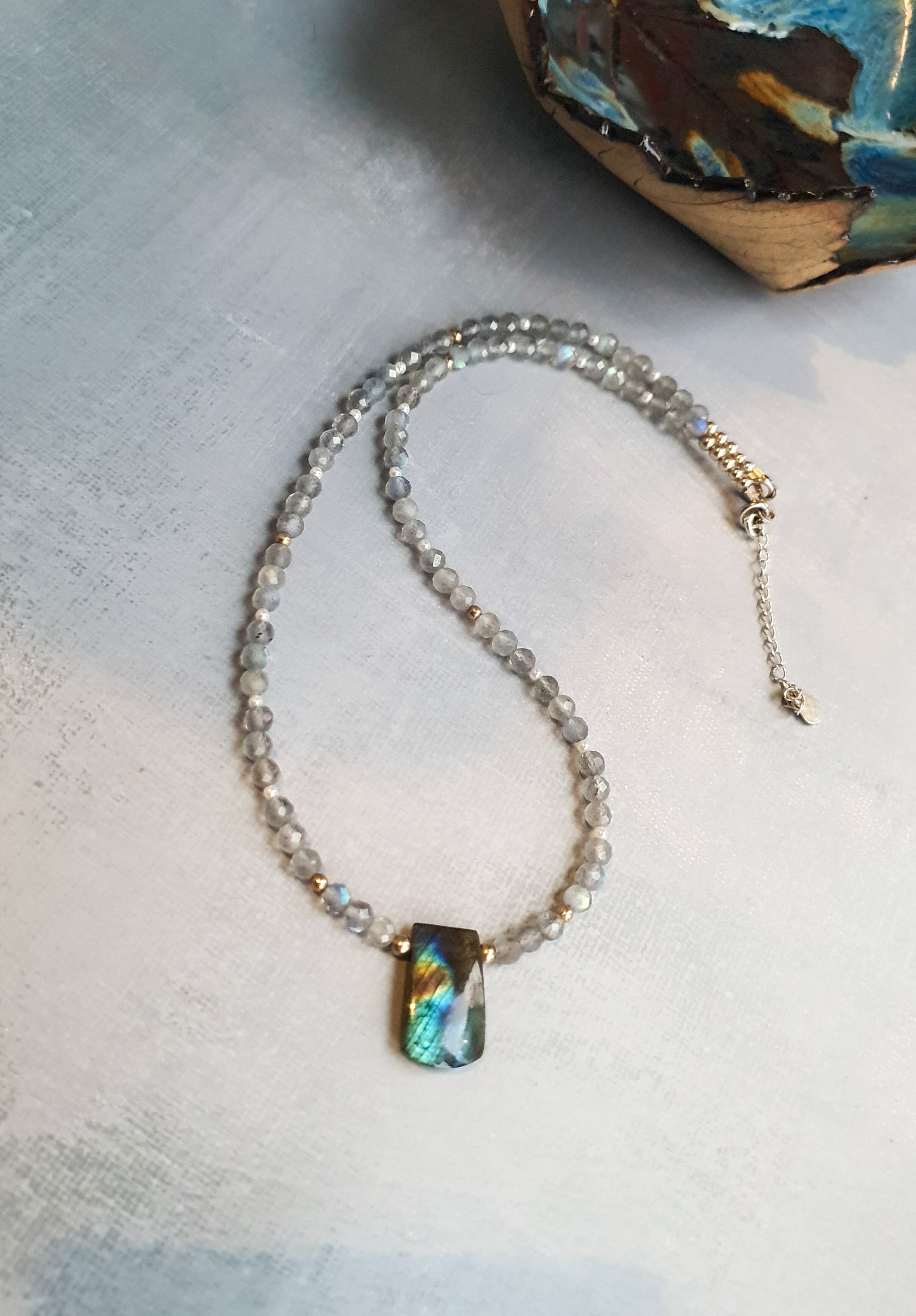 Azure Glow Labradorite Princess Necklace