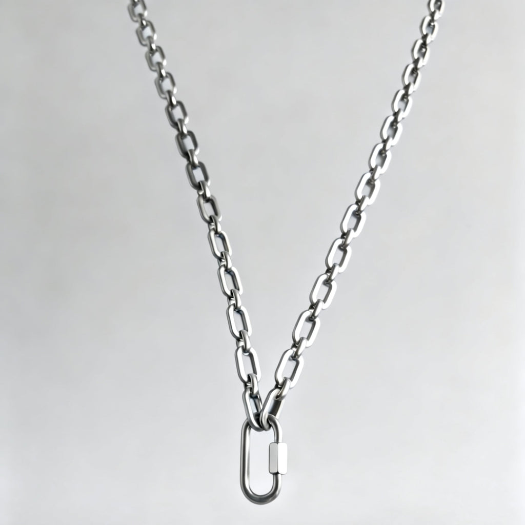 Link chain Necklace with Lock