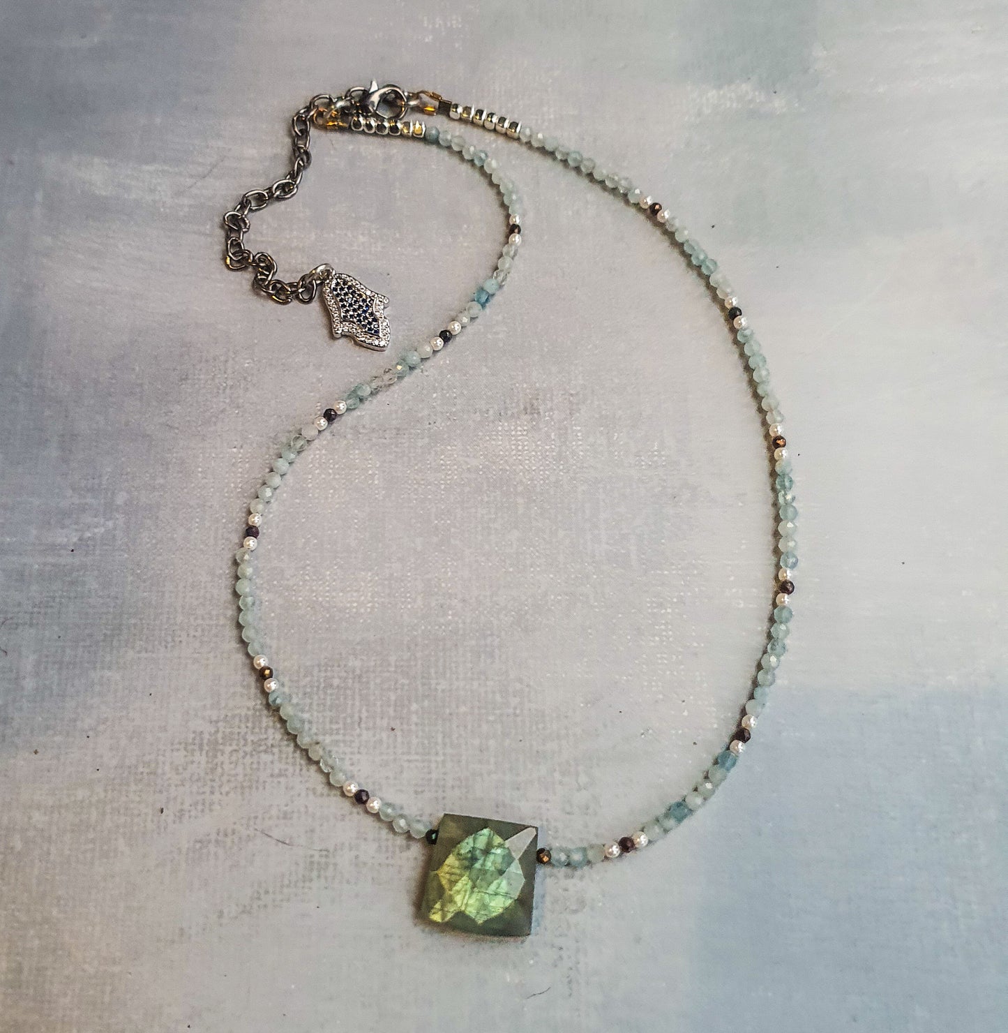 Celestial Aurora Labradorite Collar