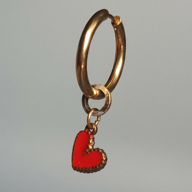 True Love Charm Large Hoop Huggy