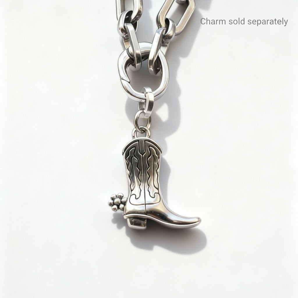 Link Bracelet with Lock - Stainless Steal