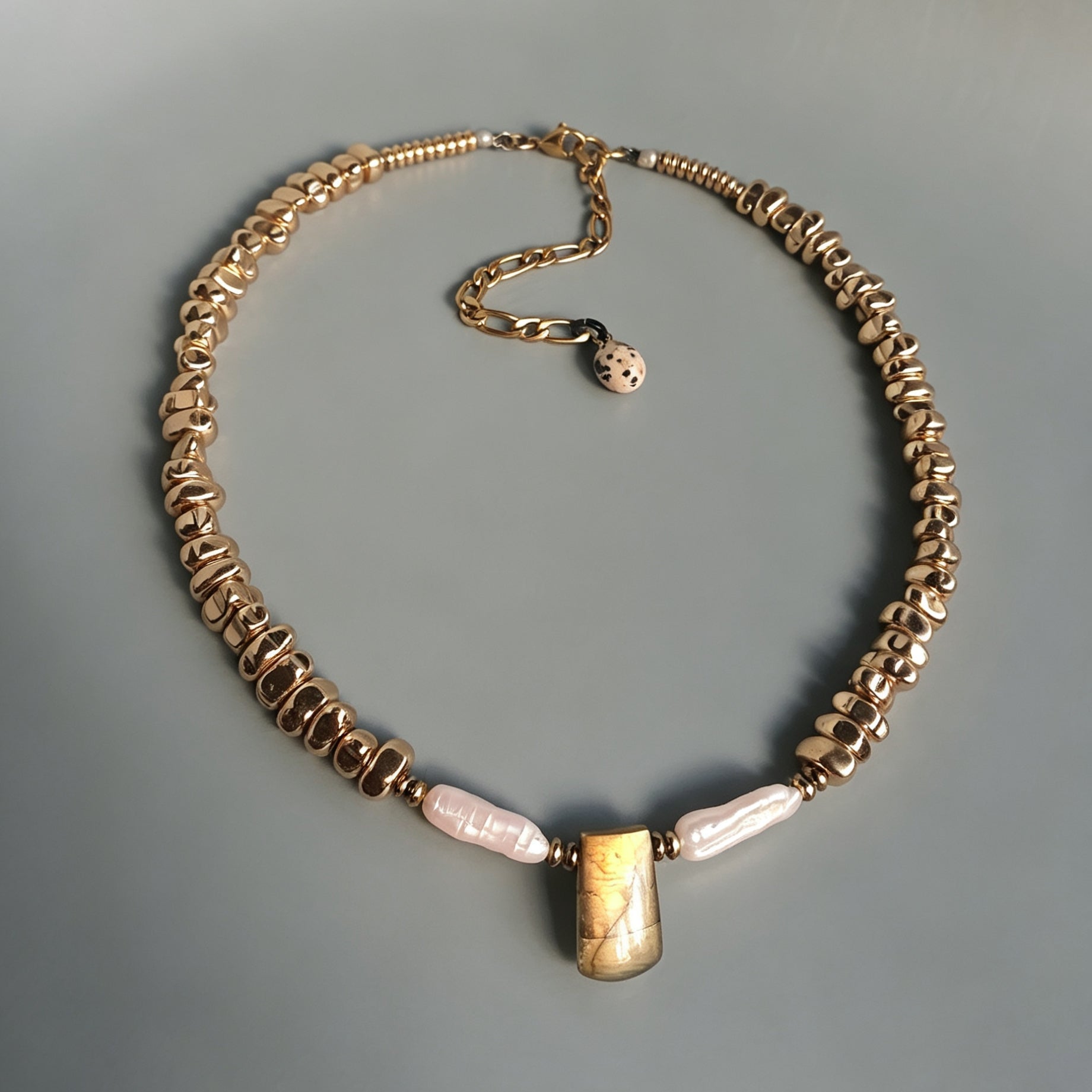 Chunky Golden Hematite with Labradorite Necklace I