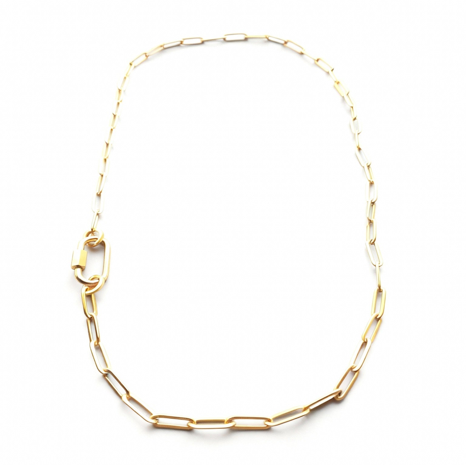 Paperclip Chain Necklace with Lock