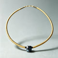 Golden Hematite, Labradorite, Black Spinel & Pyrite Necklace