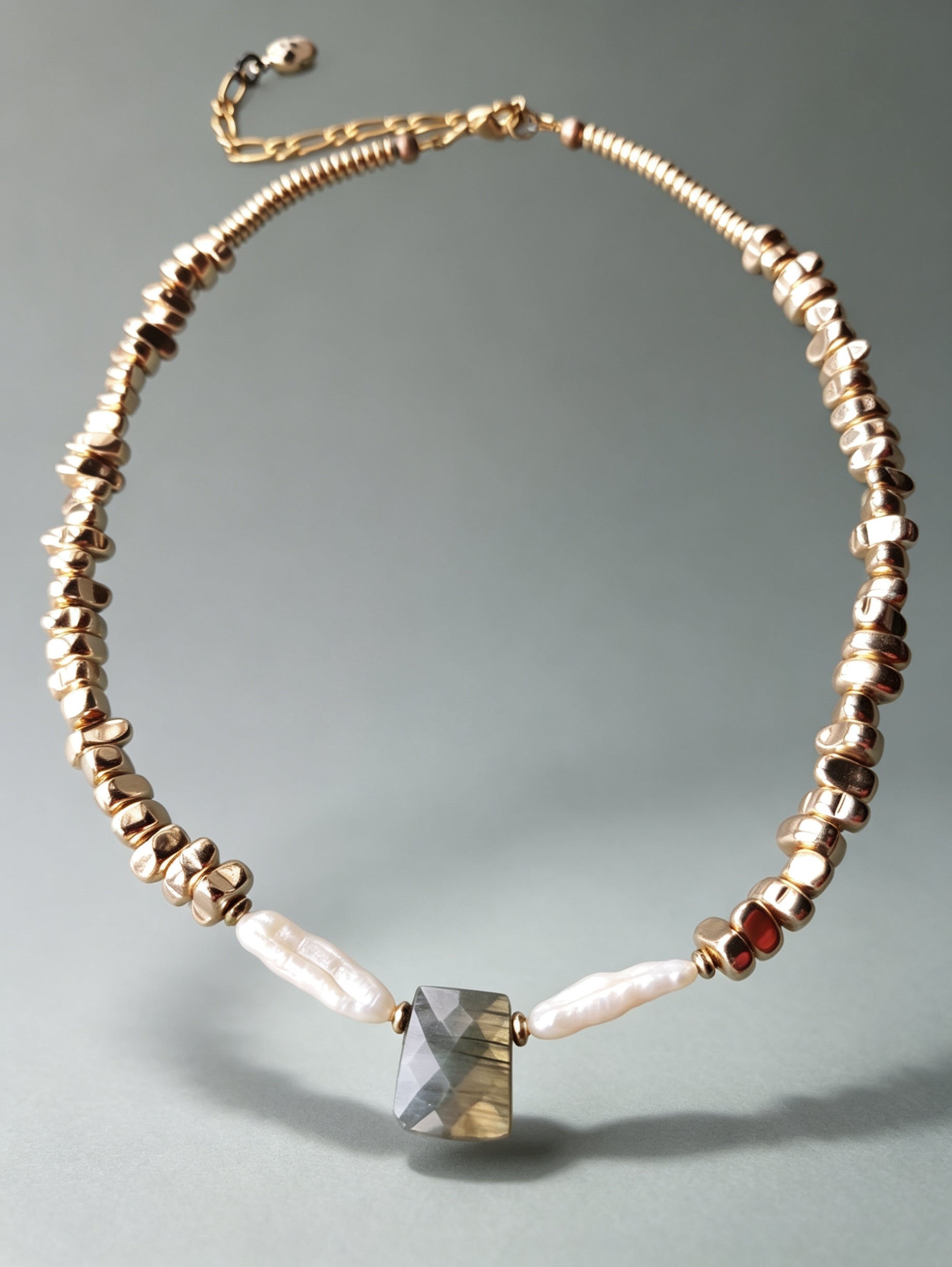 Chunky Golden Hematite with Labradorite Necklace III