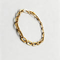 Gold Link Chain Bracelet with Freedom Lock