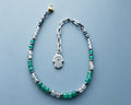 Emerald and Labradorite Gemstone Anklet