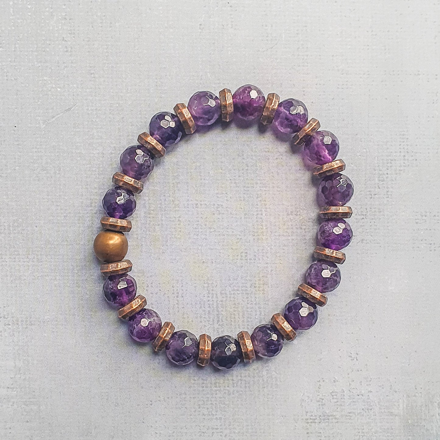 Simple Amethyst Beaded Bracelet