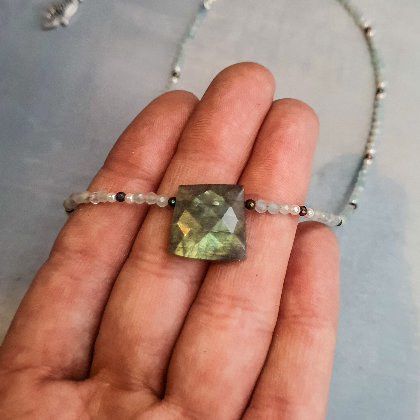 Celestial Aurora Labradorite Collar