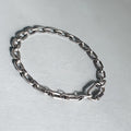 Silver Link Chain Bracelet with Freedom Lock