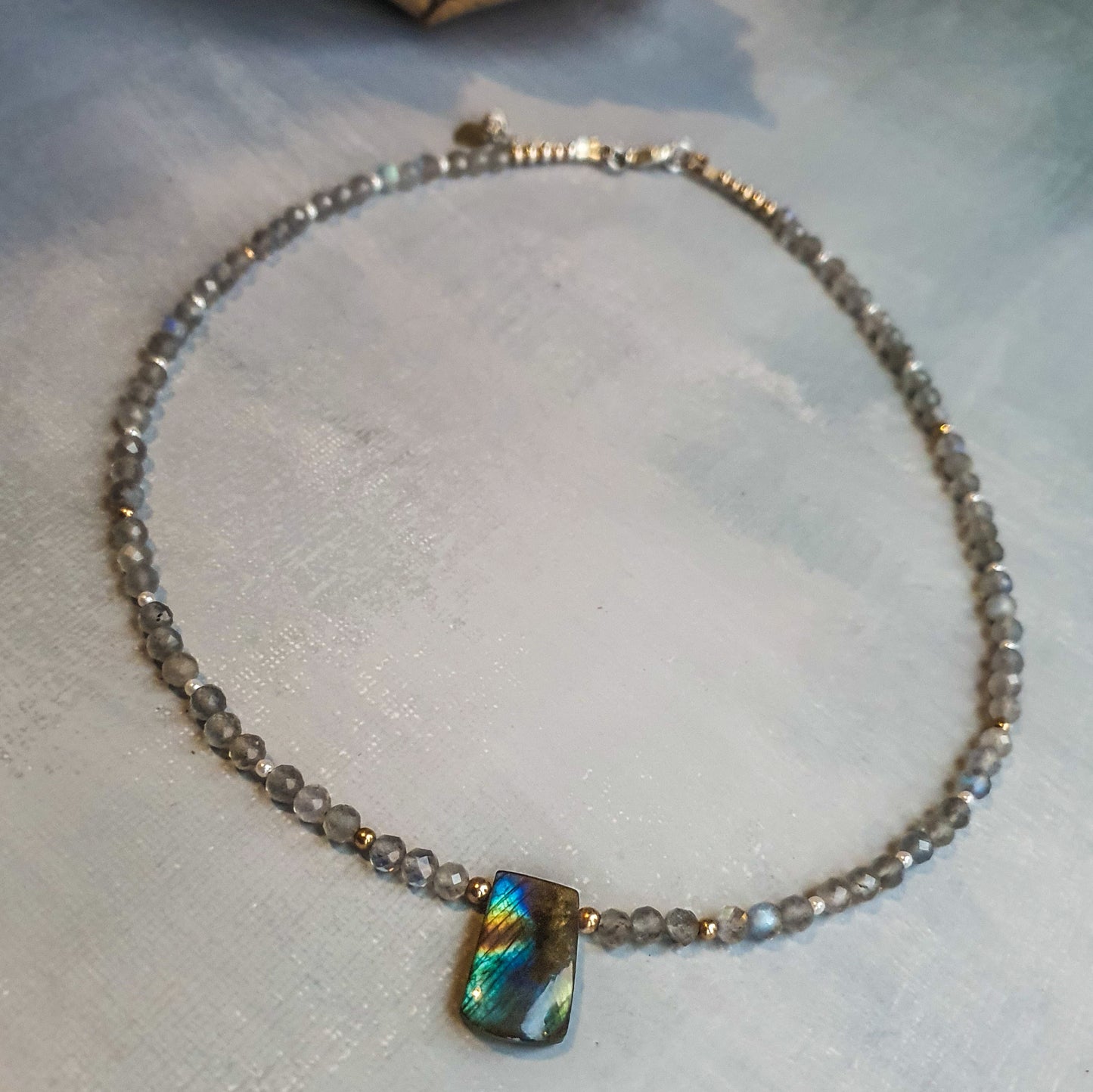 Azure Glow Labradorite Princess Necklace