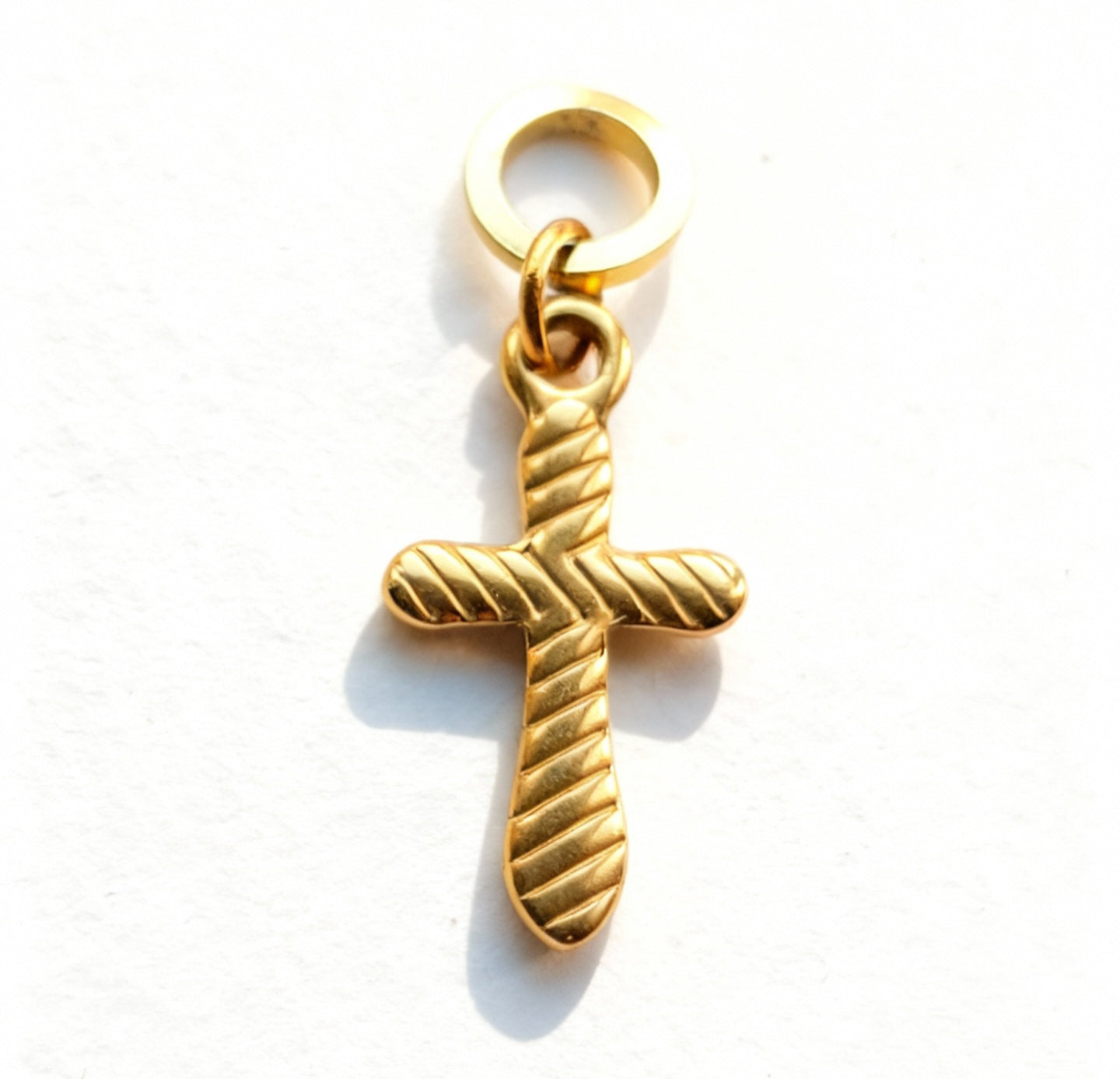 Still Cross Charm Gold