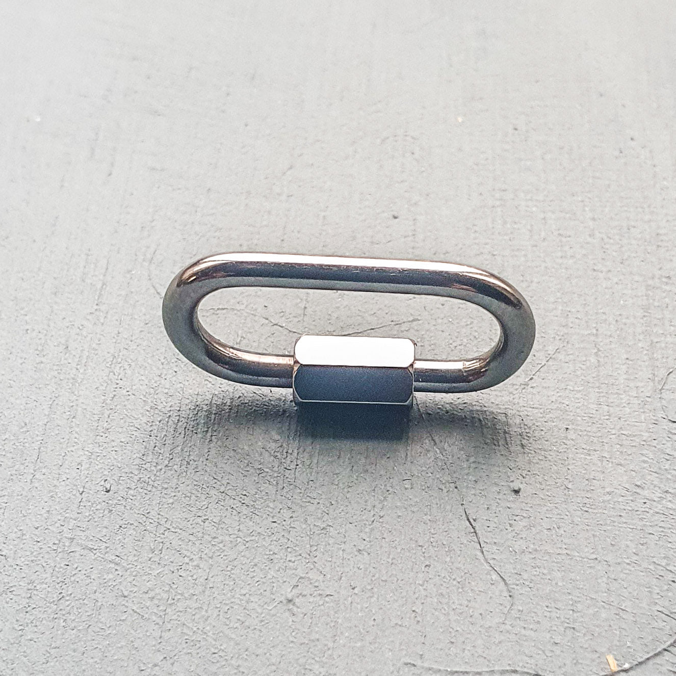 Silver Freedom Lock Carabiner Clasp
