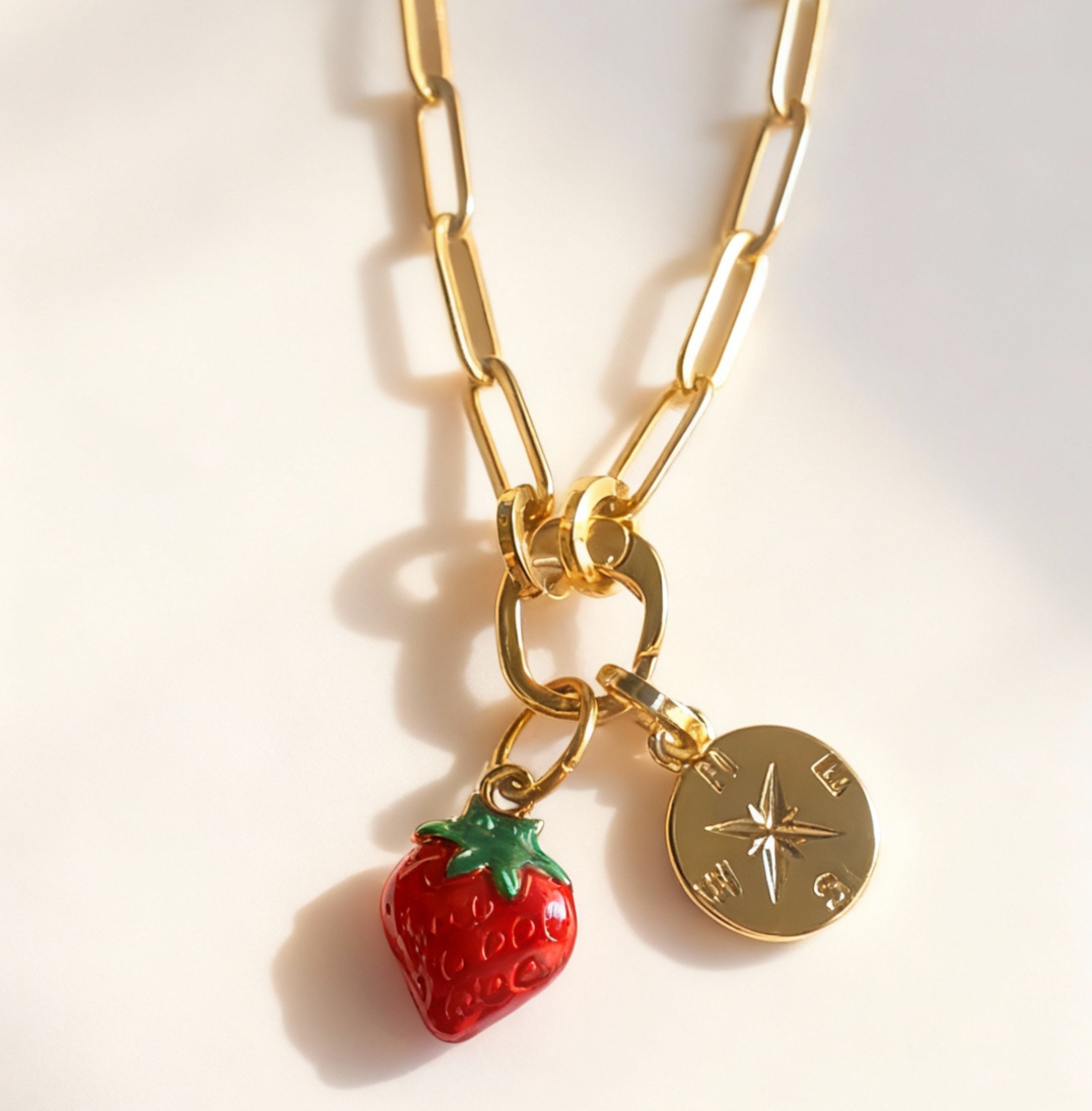 Paperclip Chain Necklace with Lock