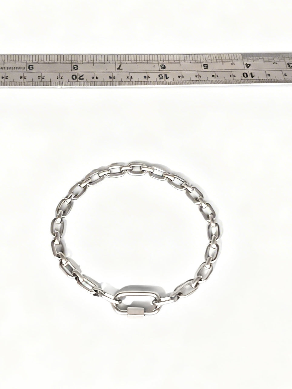 Silver Link Chain Bracelet with Freedom Lock