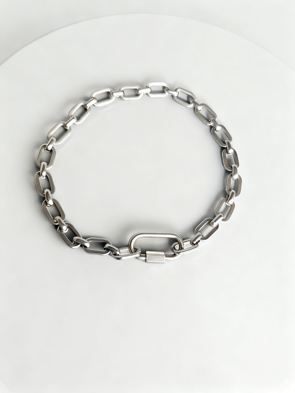 Silver Link Chain Bracelet with Freedom Lock
