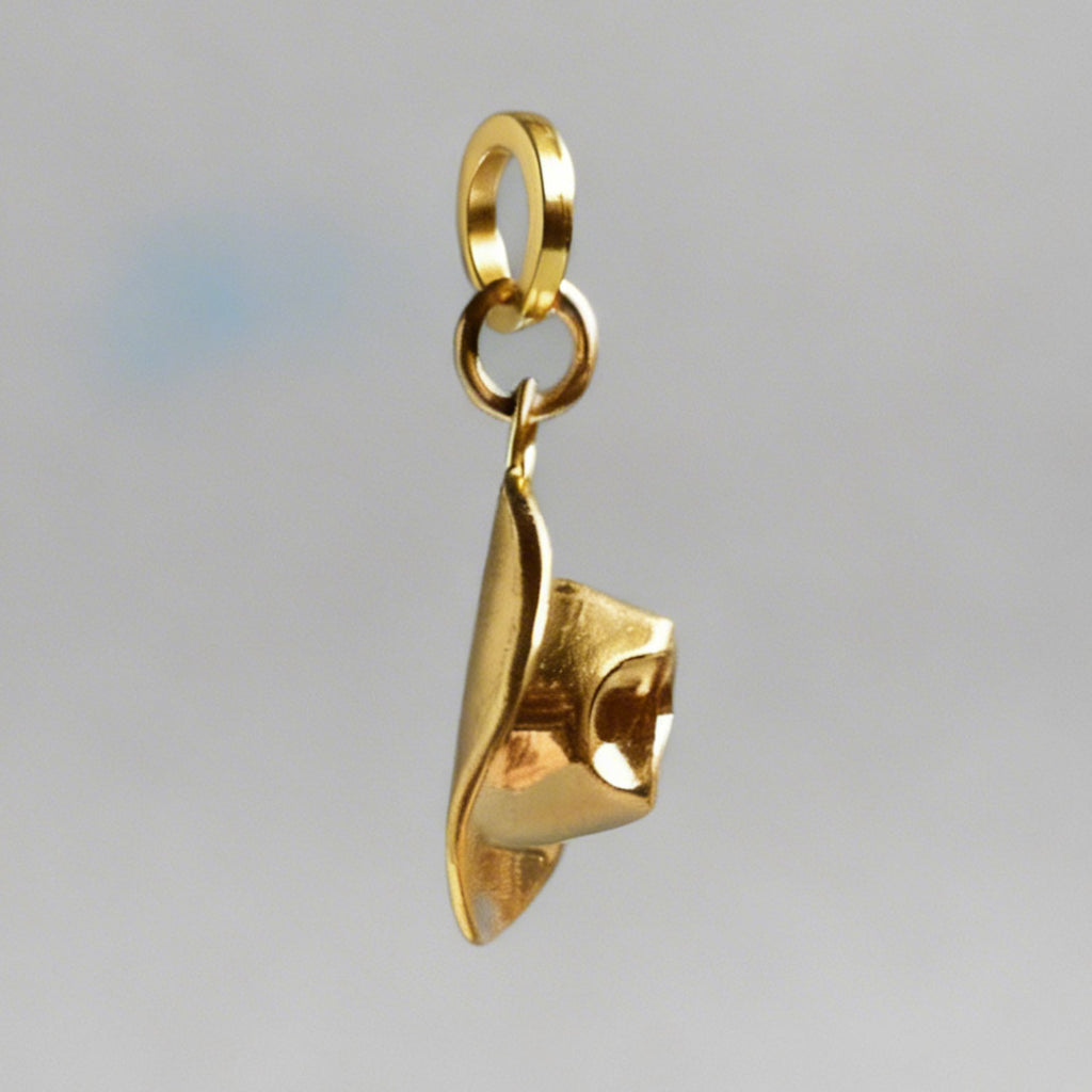 Gold Cowboy Hat Charm