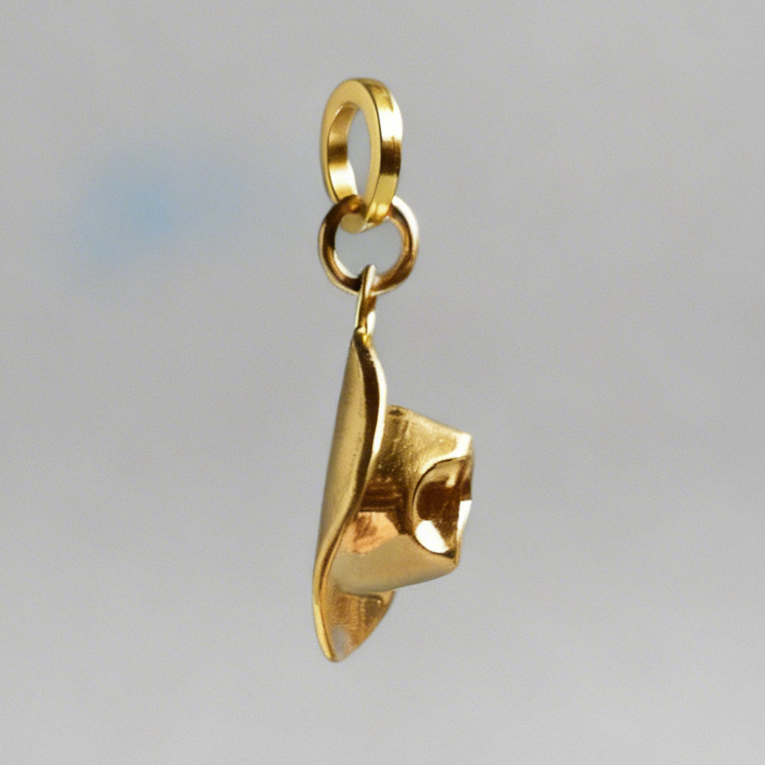 Gold Cowboy Hat Charm