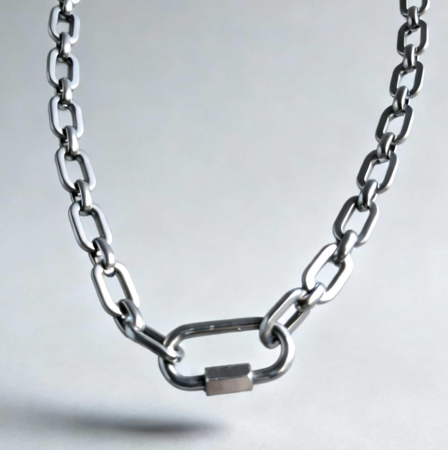 Link chain Necklace with Lock