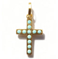 Turquoise Cross Charm