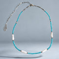 Neon Apatite, Pyrite & Freshwater Pearl Necklace