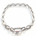 Link Bracelet with Statement Lock - Stainless Steal