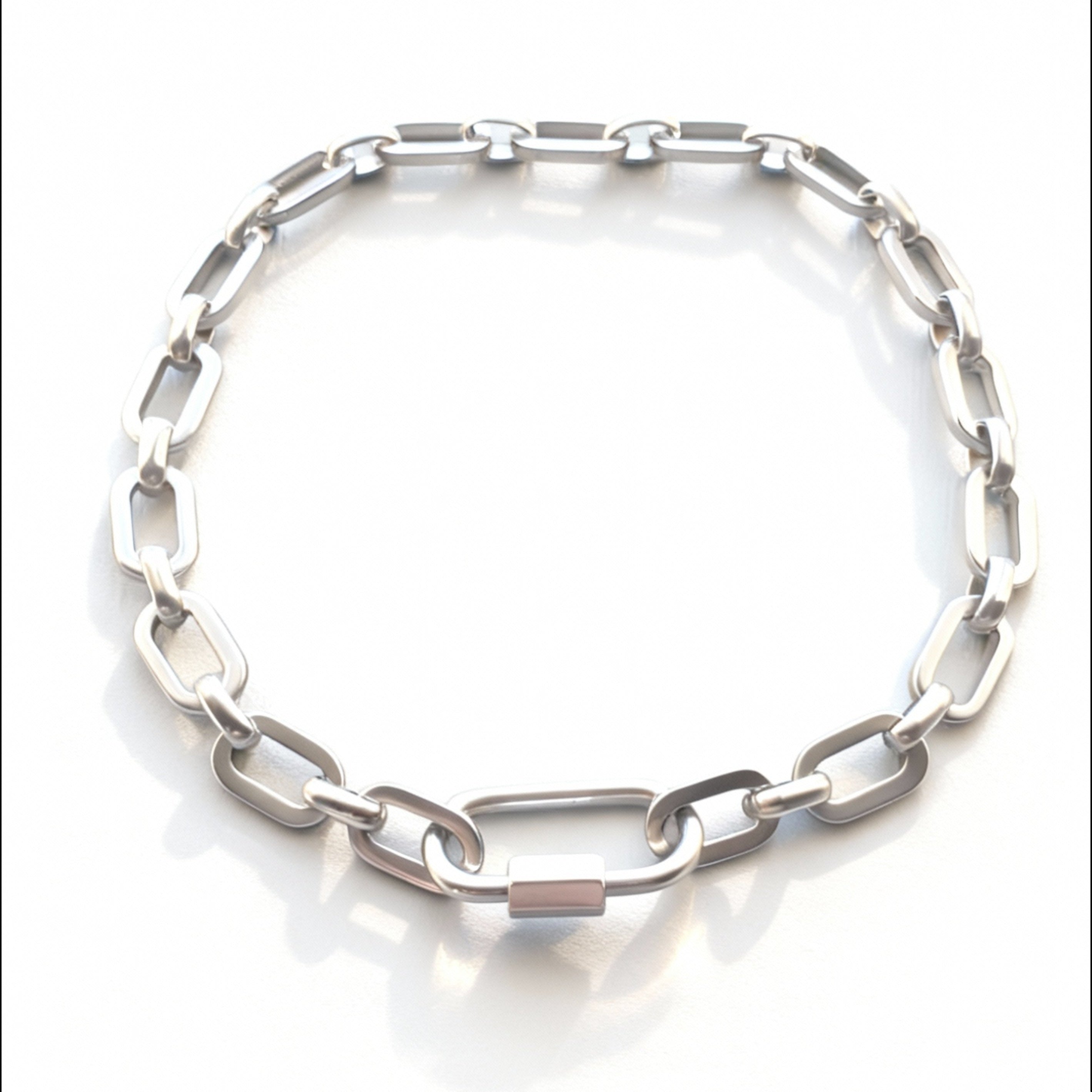 Link Bracelet with Lock - Stainless Steal