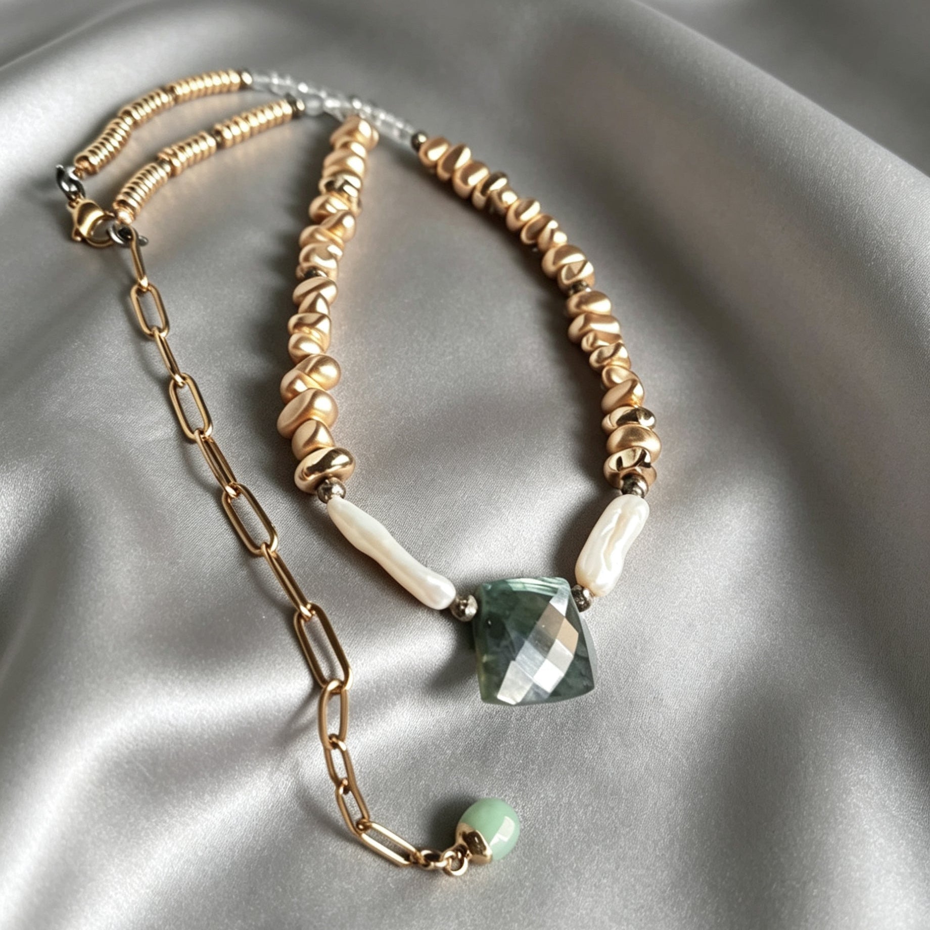 Chunky Golden Hematite with Labradorite Necklace II