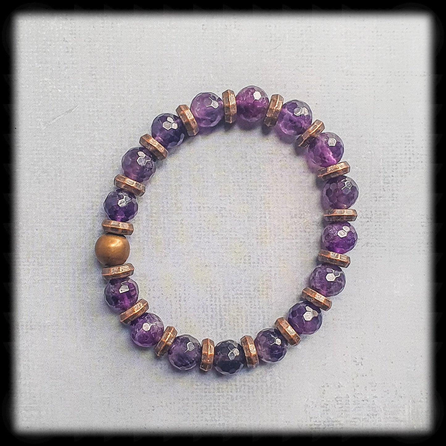 Simple Amethyst Beaded Bracelet