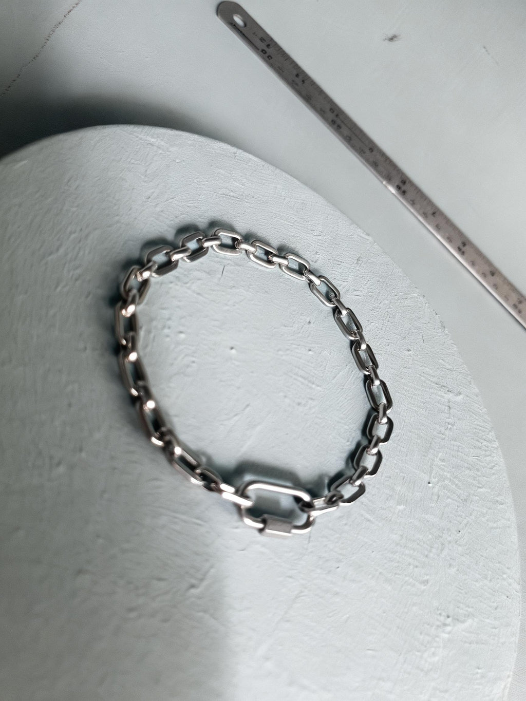 Silver Link Chain Bracelet with Freedom Lock
