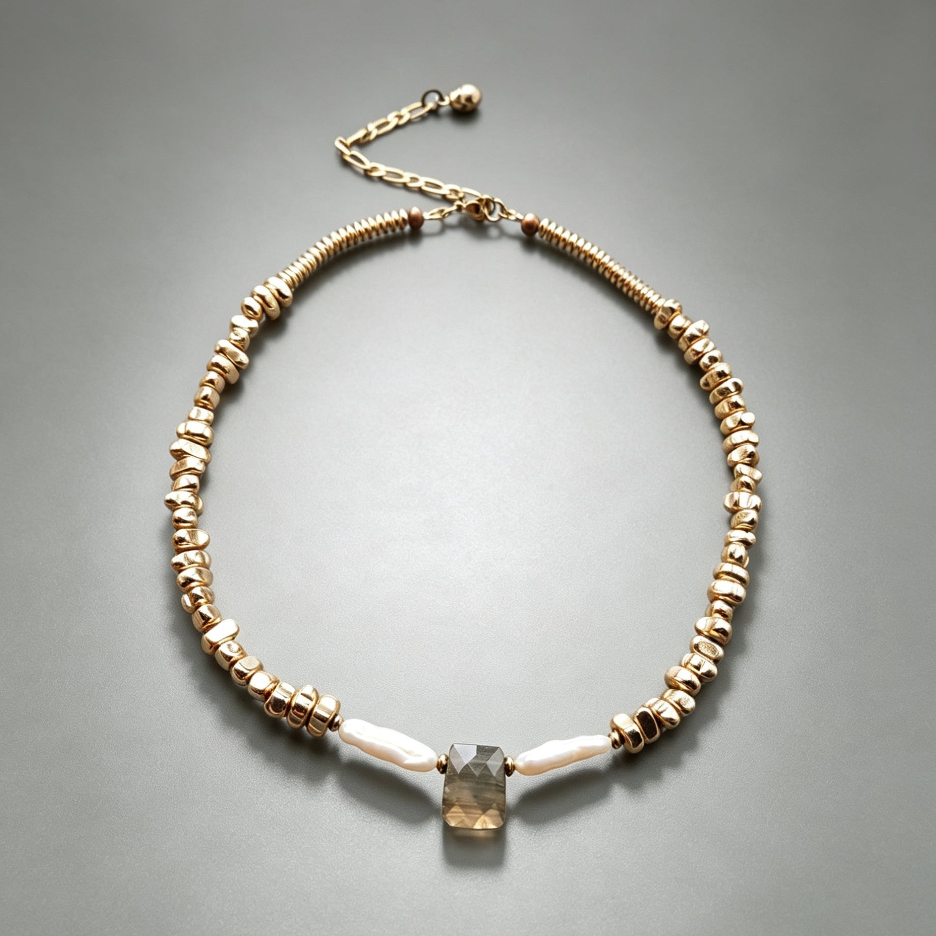 Chunky Golden Hematite with Labradorite Necklace III