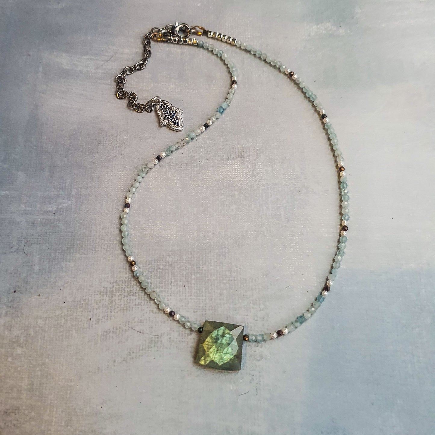 Celestial Aurora Labradorite Collar